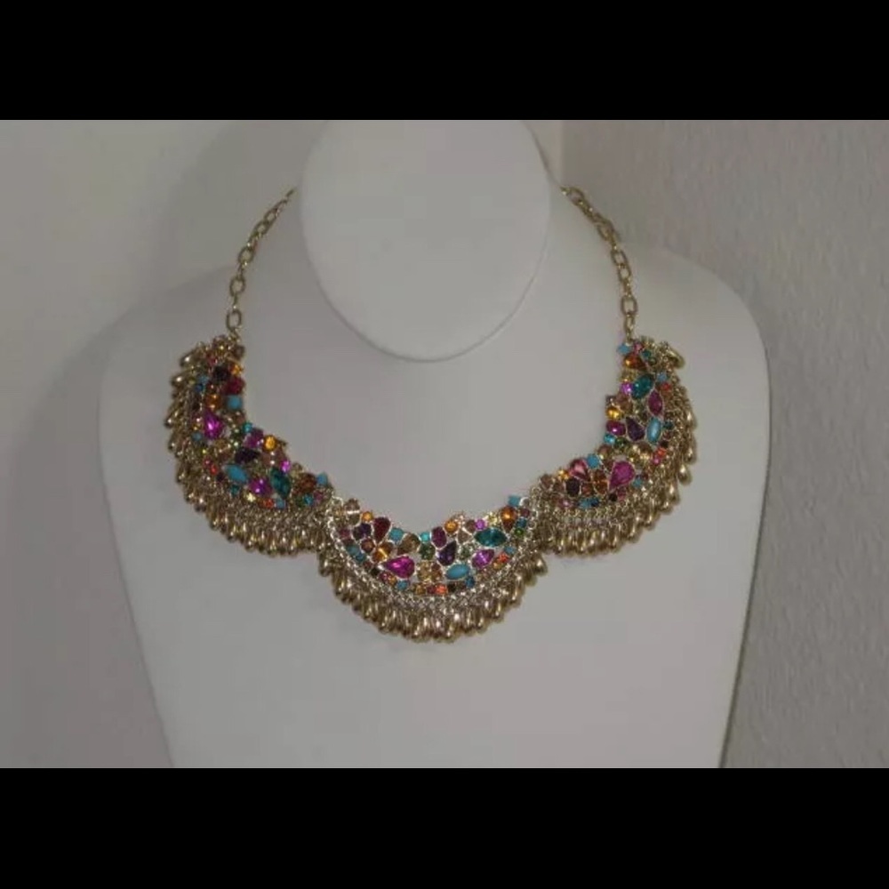 Betsey Johnson Carnival Crystal Segmented Necklace